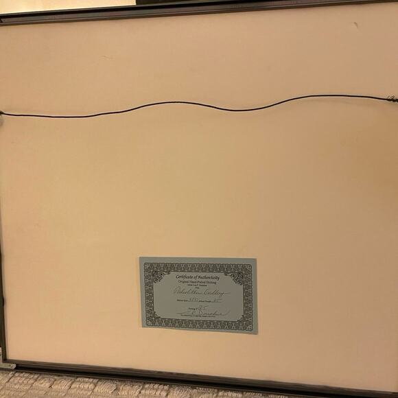 Paleolithic art art piece framed with COA - Picture 10 of 11